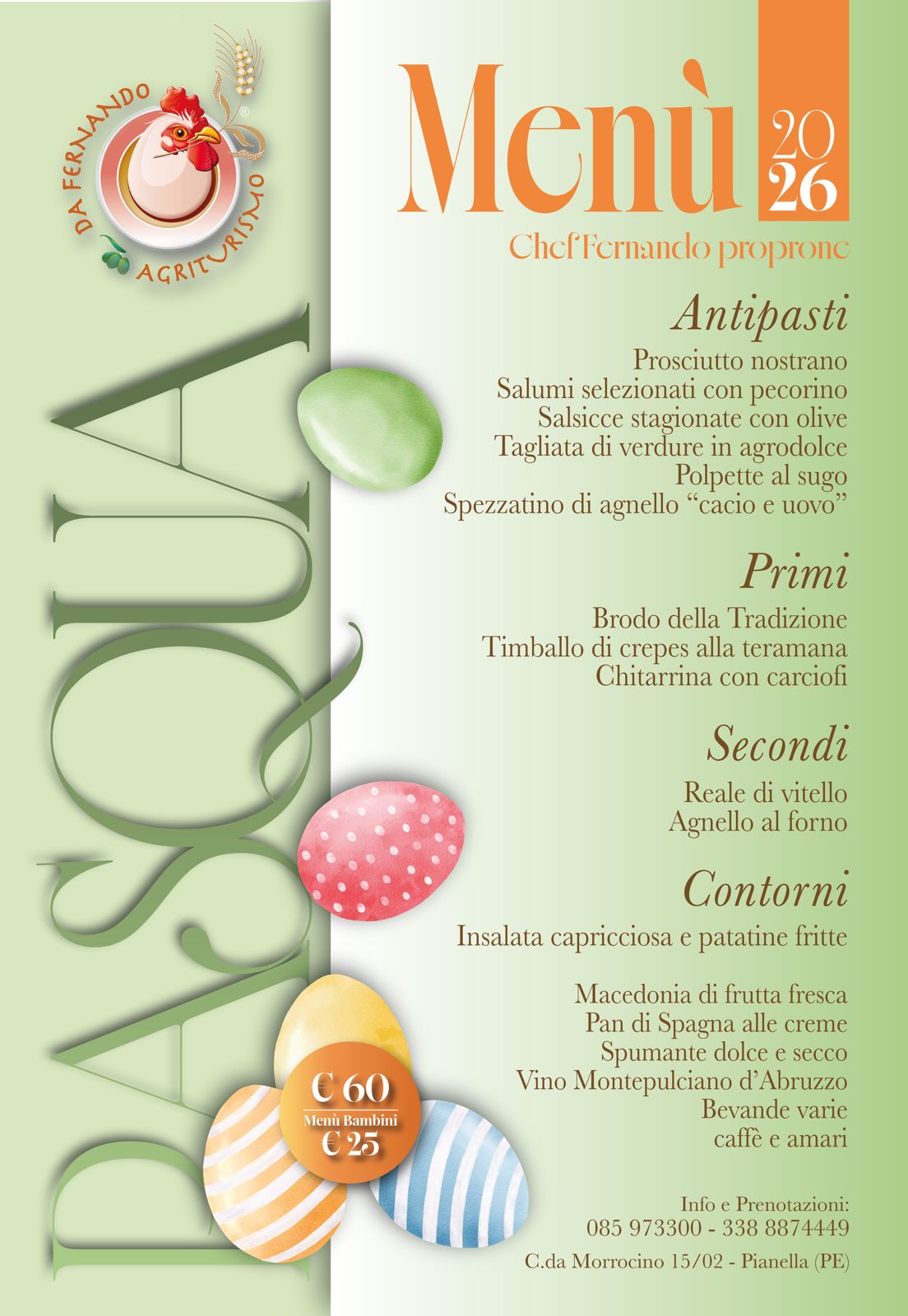 Pasqua 2026 insieme alla Gallina